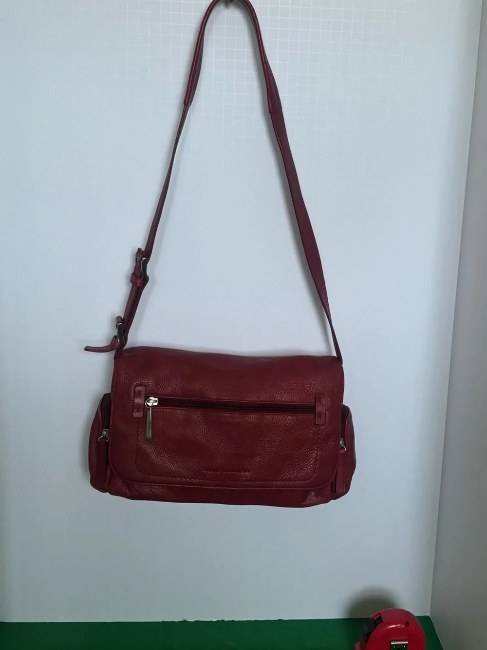 Stone Mountain Accessories Wine Red Leather Hobo Shoulder Bag